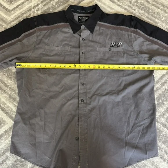 Harley-Davidson Button Up Mechanic Shirt American Classic Motorcycles Biker 3XL - Picture 5 of 7